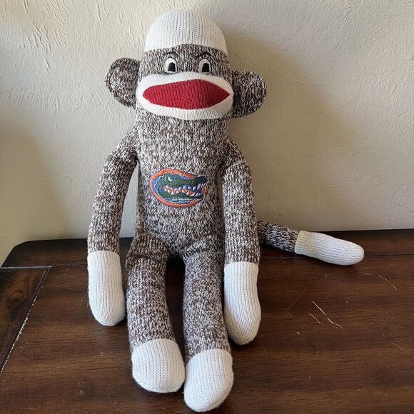 Sock Monkey Florida Gators UF Stuffed Animal Plush Jenkins Kids Decor 17" - Picture 1 of 6